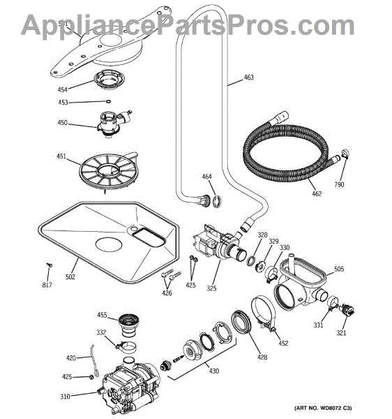 ge adora dishwasher parts diagram