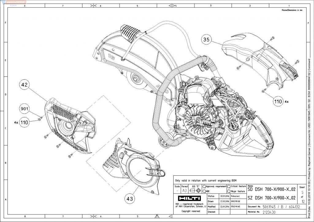 hilti dsh 700 x parts diagram