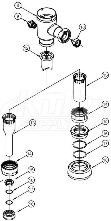 sloan valve parts diagram