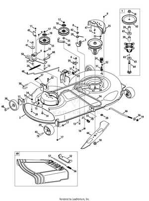 cub cadet ltx 1050 deck parts diagram