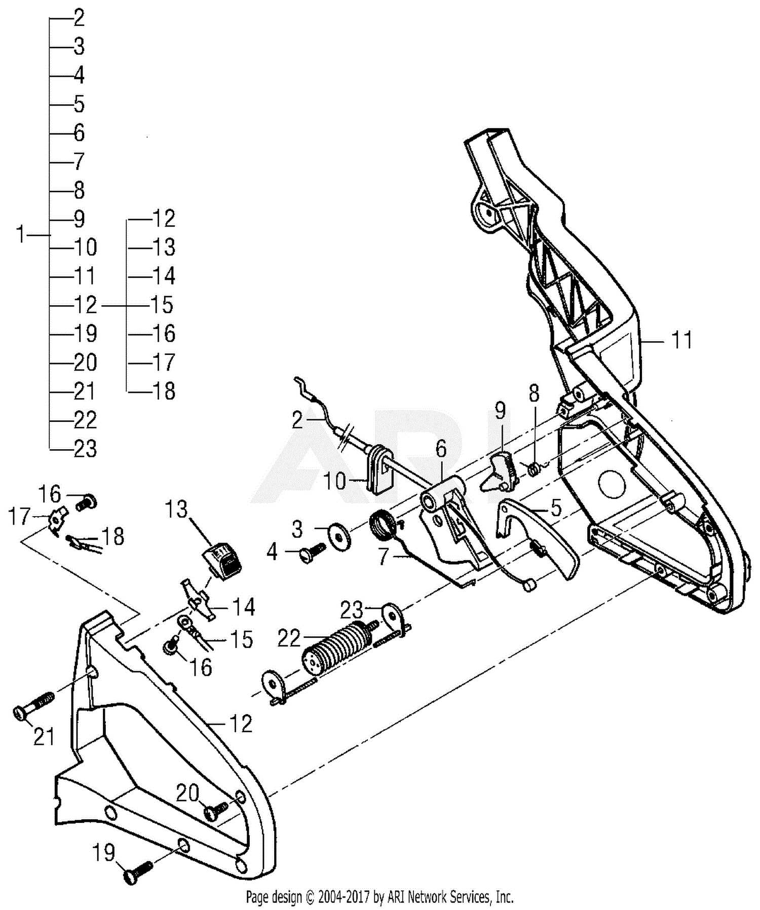 mcculloch chainsaw parts diagram