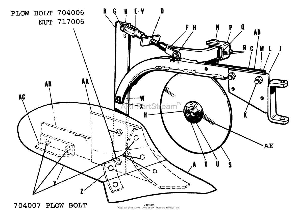 massey ferguson plow parts diagram