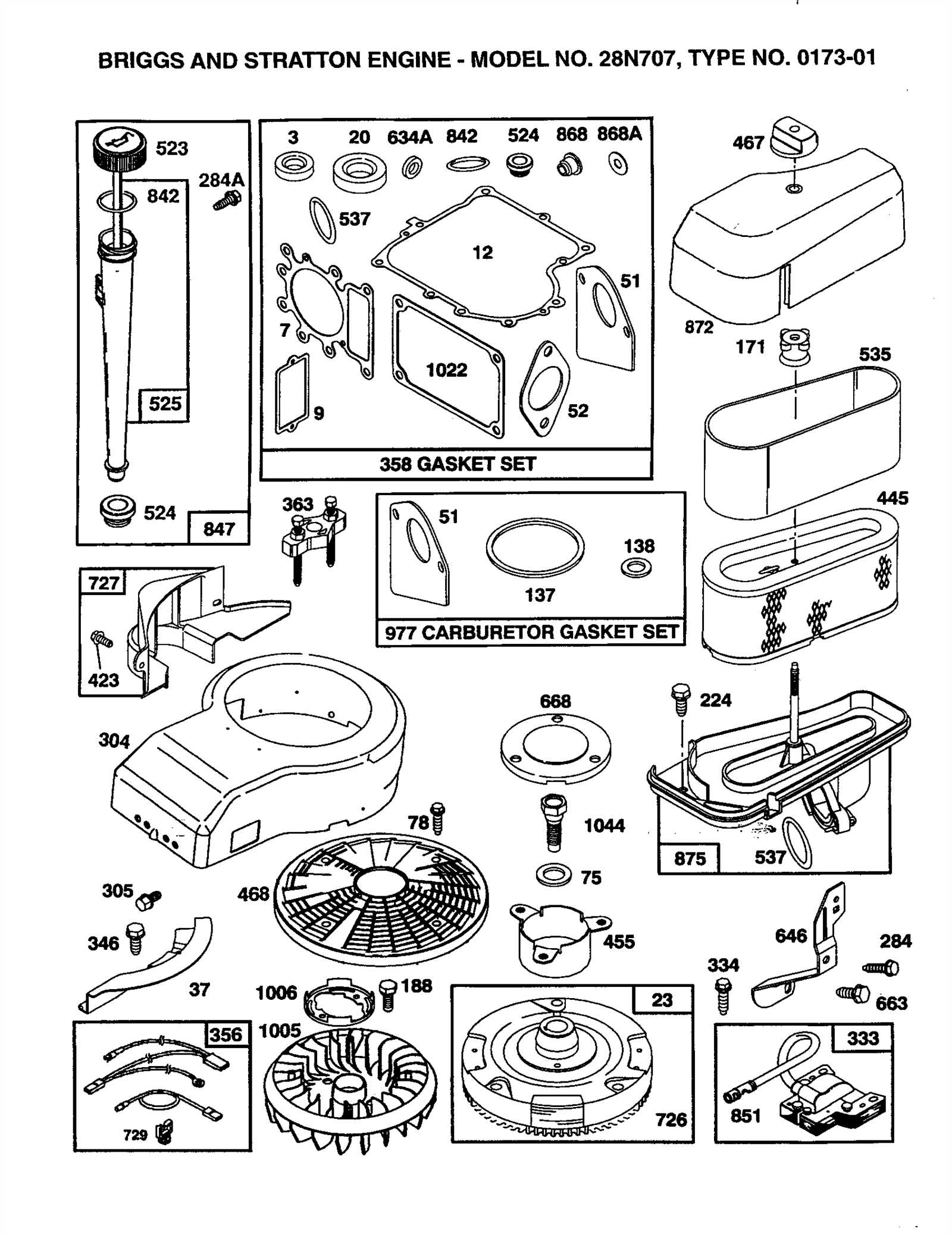 8 hp briggs and stratton engine parts diagram