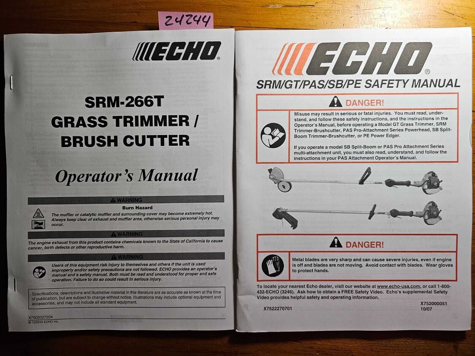 echo srm 266 parts diagram