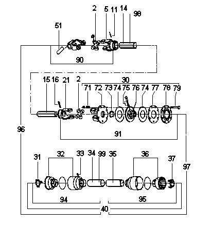 pto shaft parts diagram