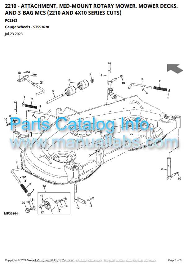 kubota 60 mower deck parts diagram