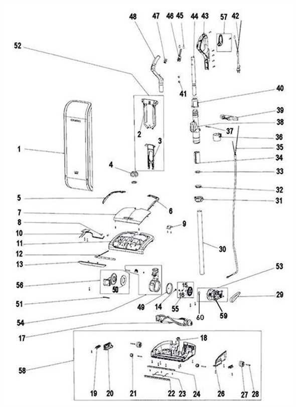 oreck vacuum parts diagram