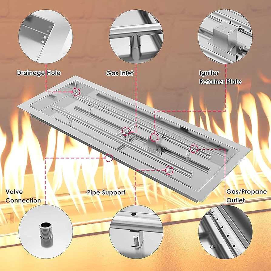 propane fire pit parts diagram