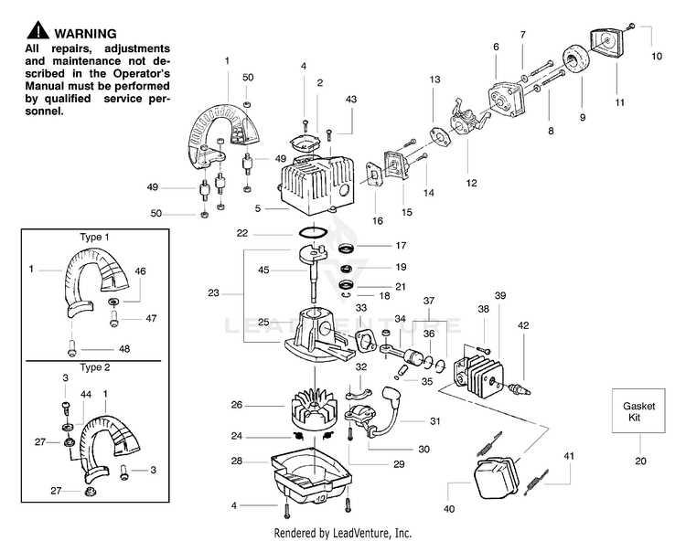 leaf blower parts diagram