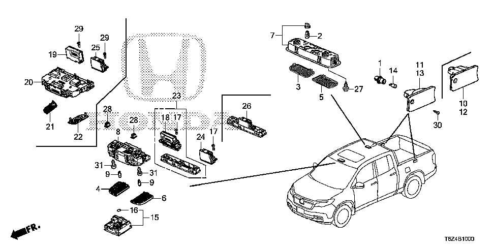 honda ridgeline parts diagram