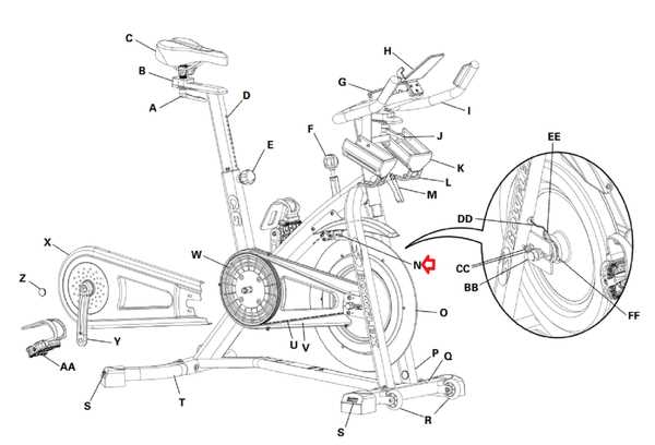 peloton bike parts diagram