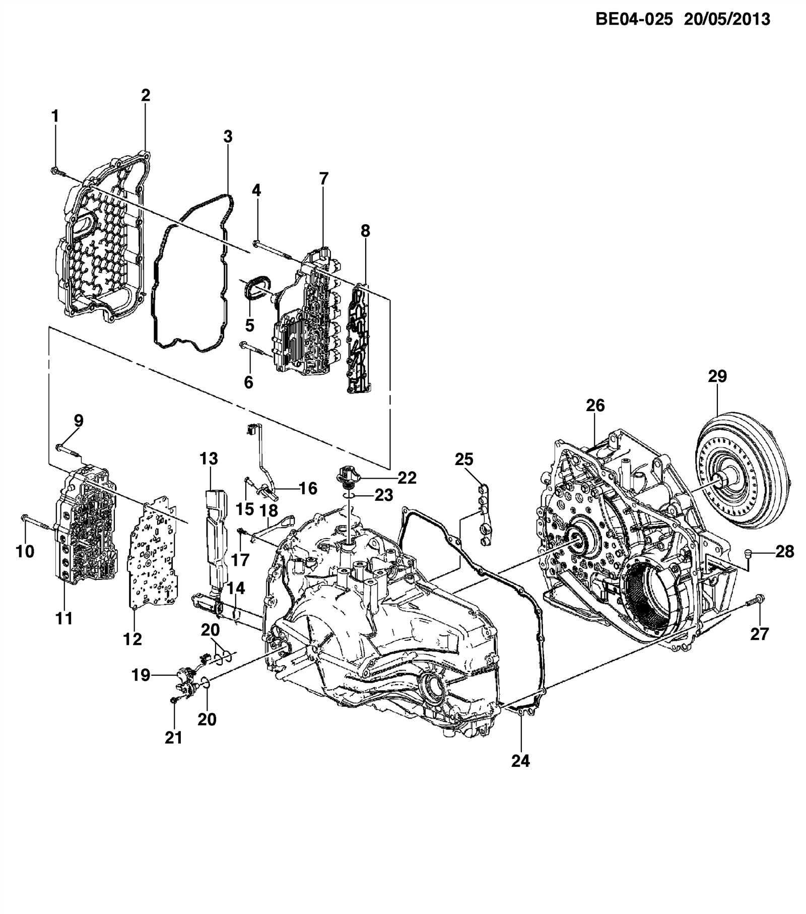 auto transmission parts diagram