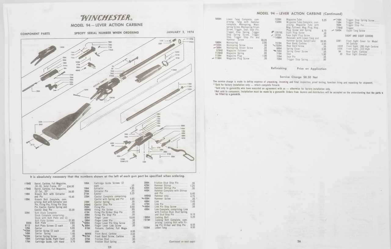 winchester 1894 parts diagram