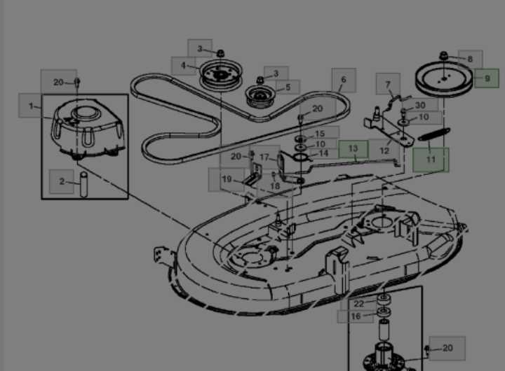 john deere 42 mower deck parts diagram