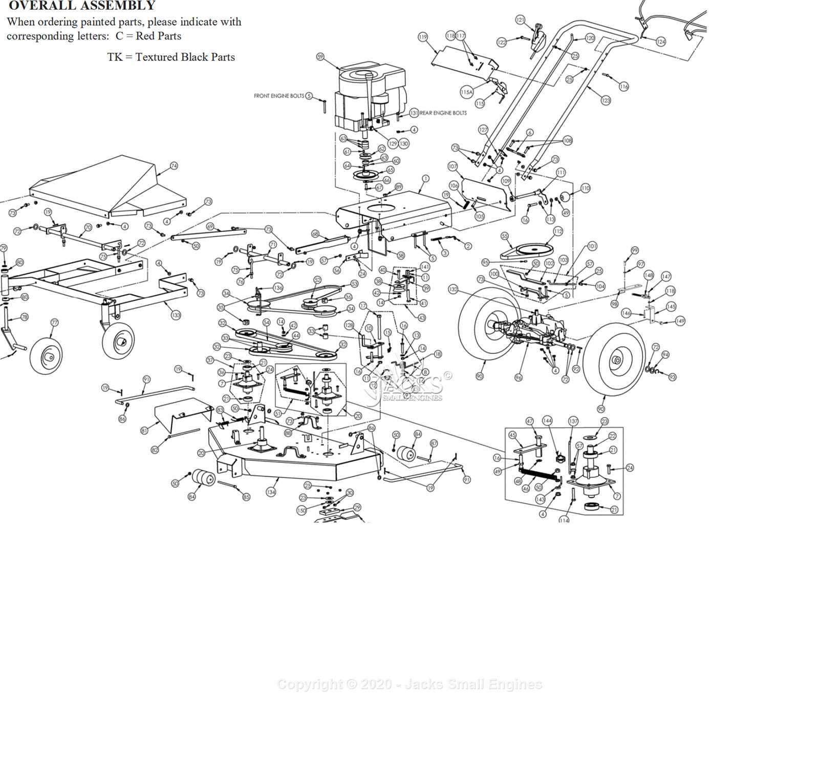 swisher 60 trail mower parts diagram