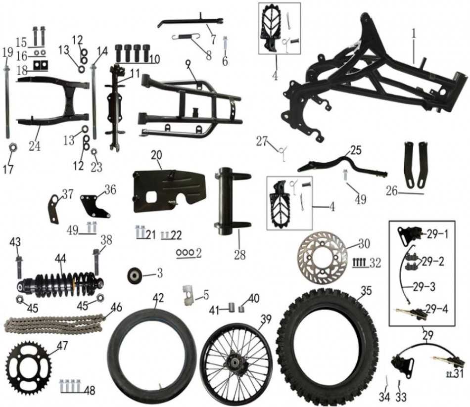 diagram dirt bike parts