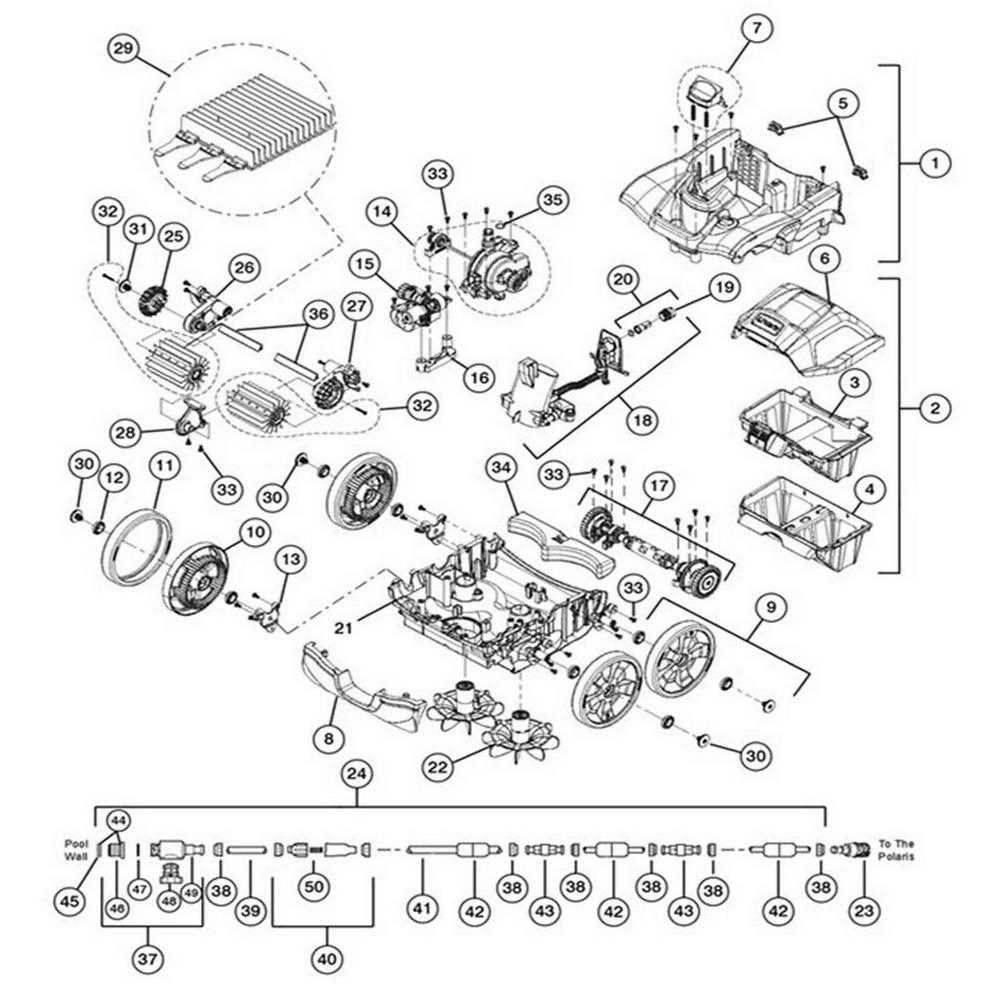 polaris 280 pool cleaner parts diagram