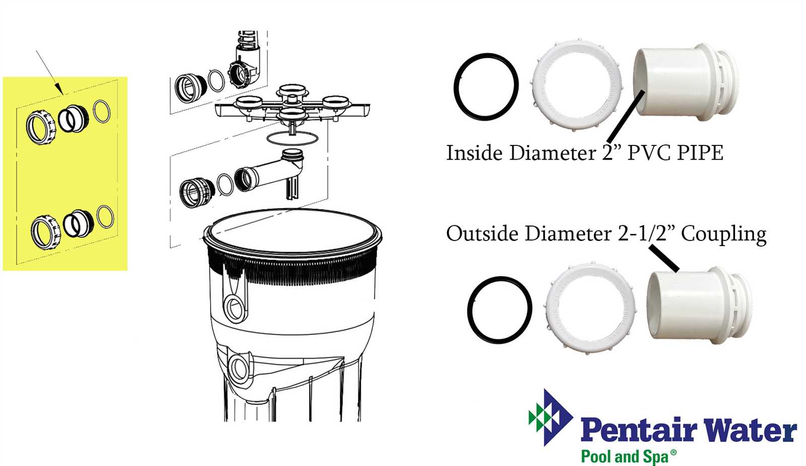 pentair de filter parts diagram