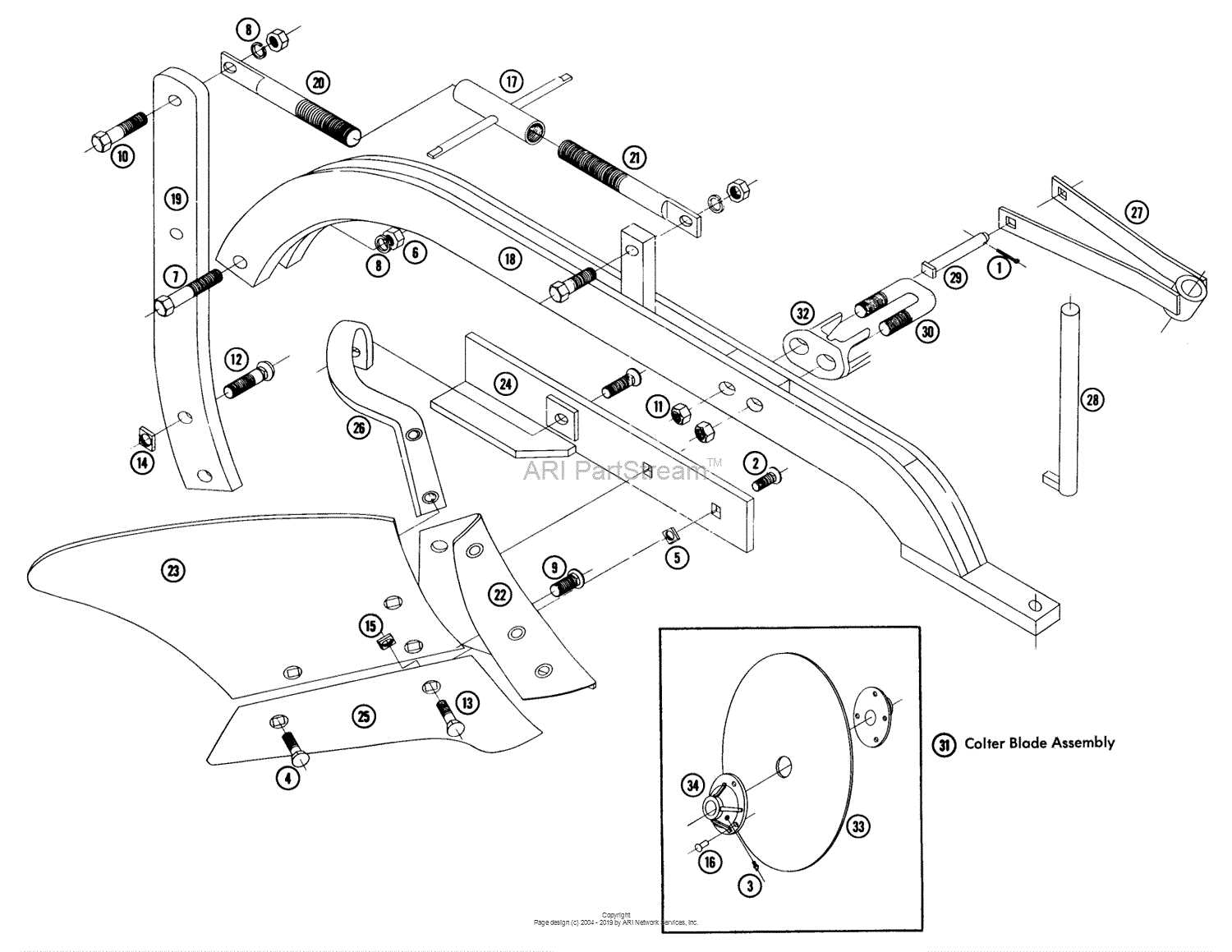 massey ferguson plow parts diagram