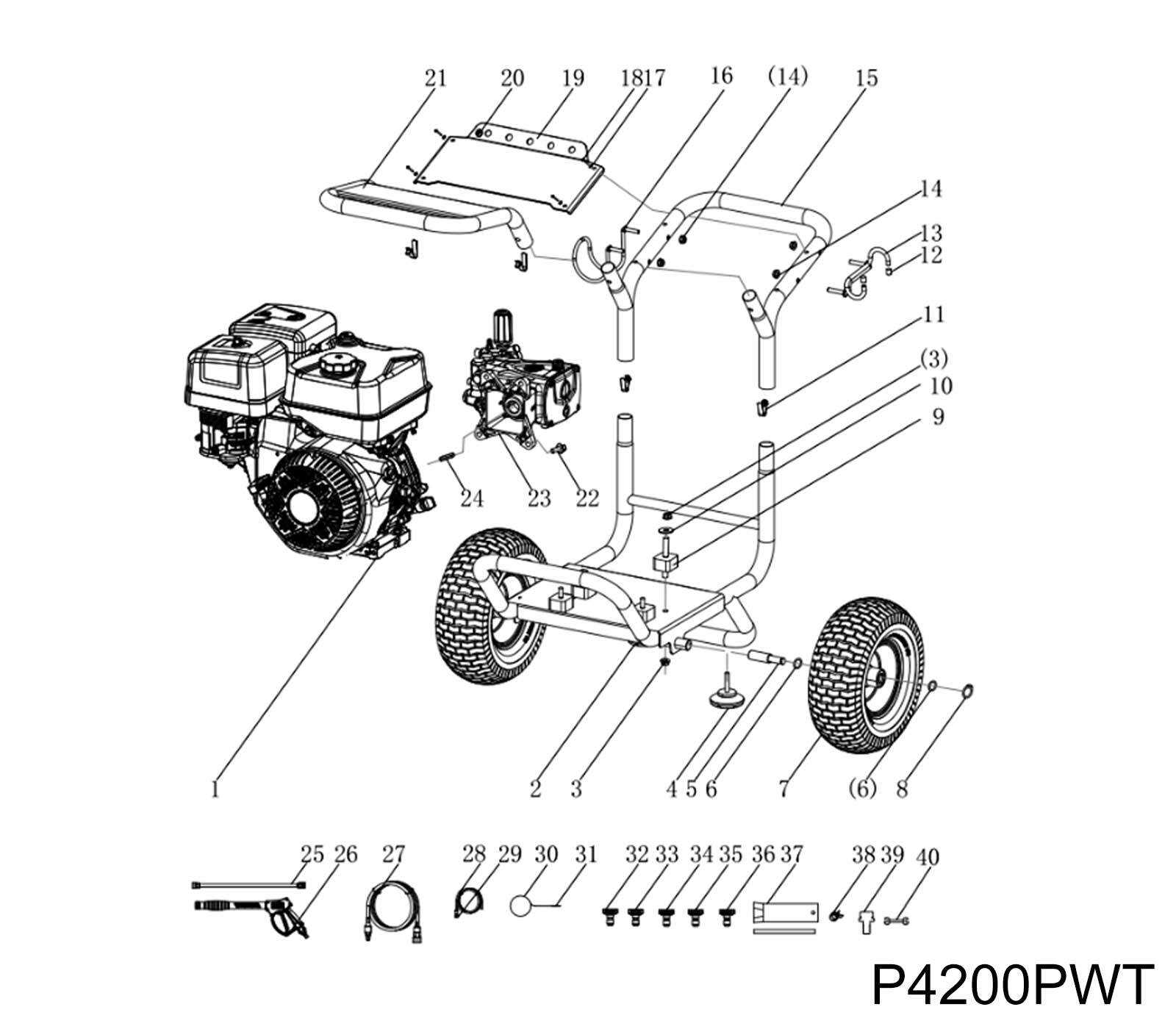 honda power washer parts diagram