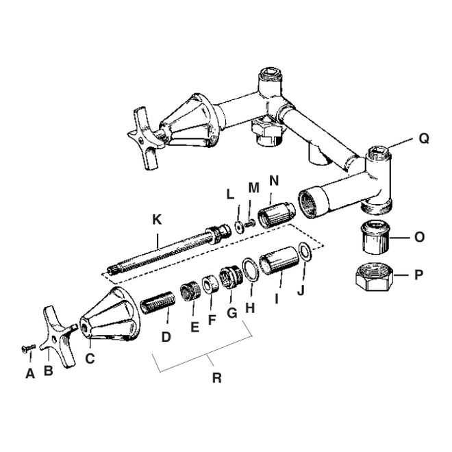 diagram of shower faucet parts