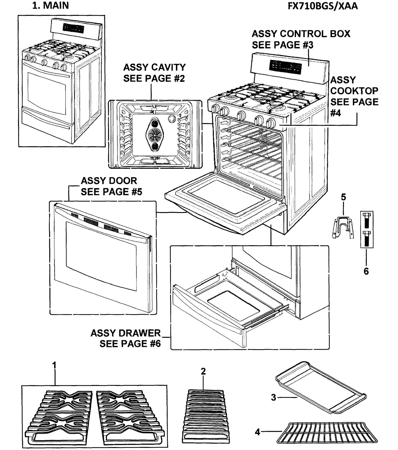 samsung gas stove parts diagram