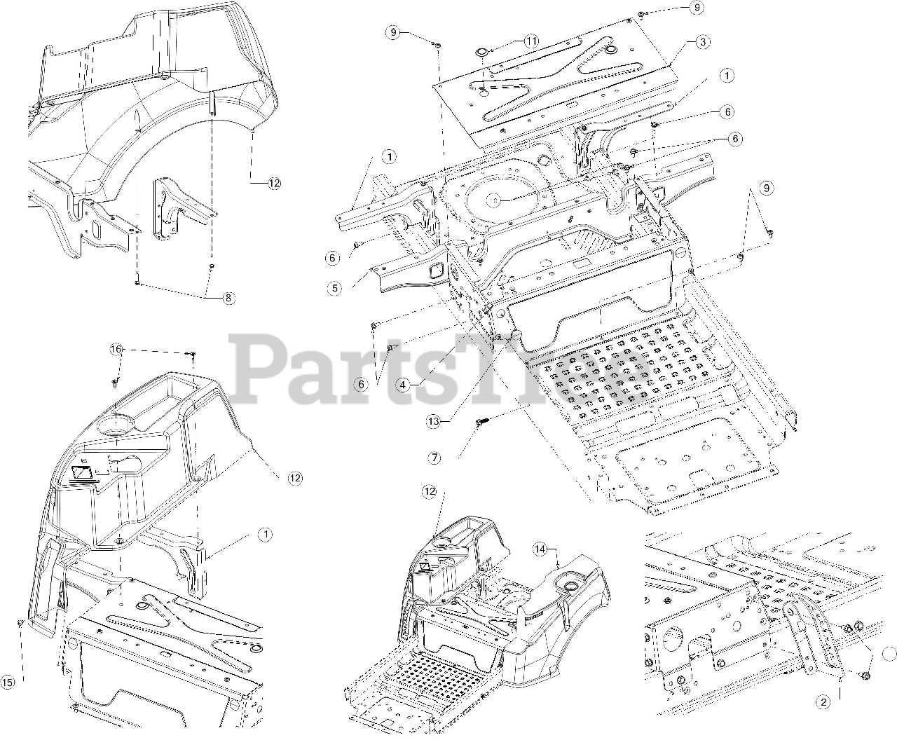 kubota 54 mower deck parts diagram