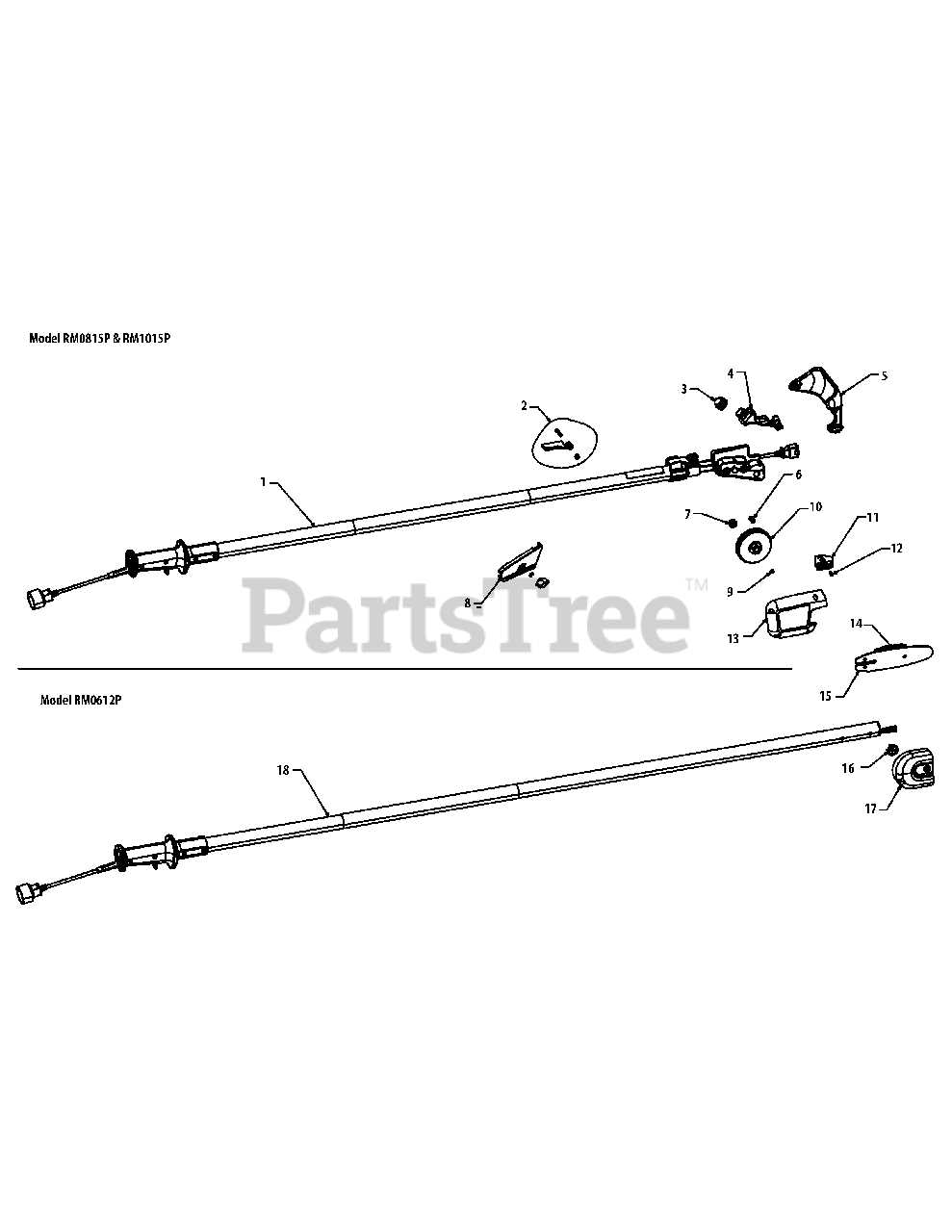 remington electric pole saw parts diagram