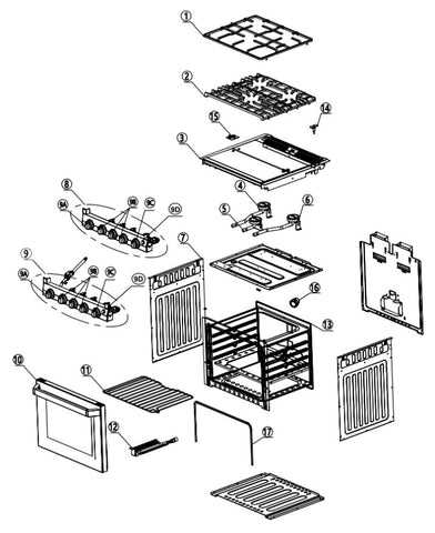 samsung gas stove parts diagram