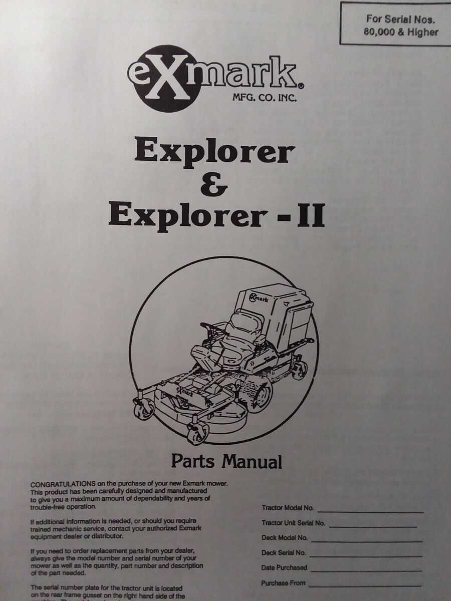 exmark commercial 30 parts diagram