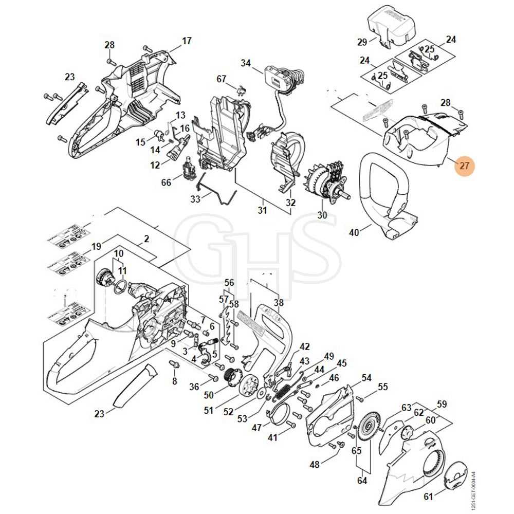 stihl chainsaw diagrams parts