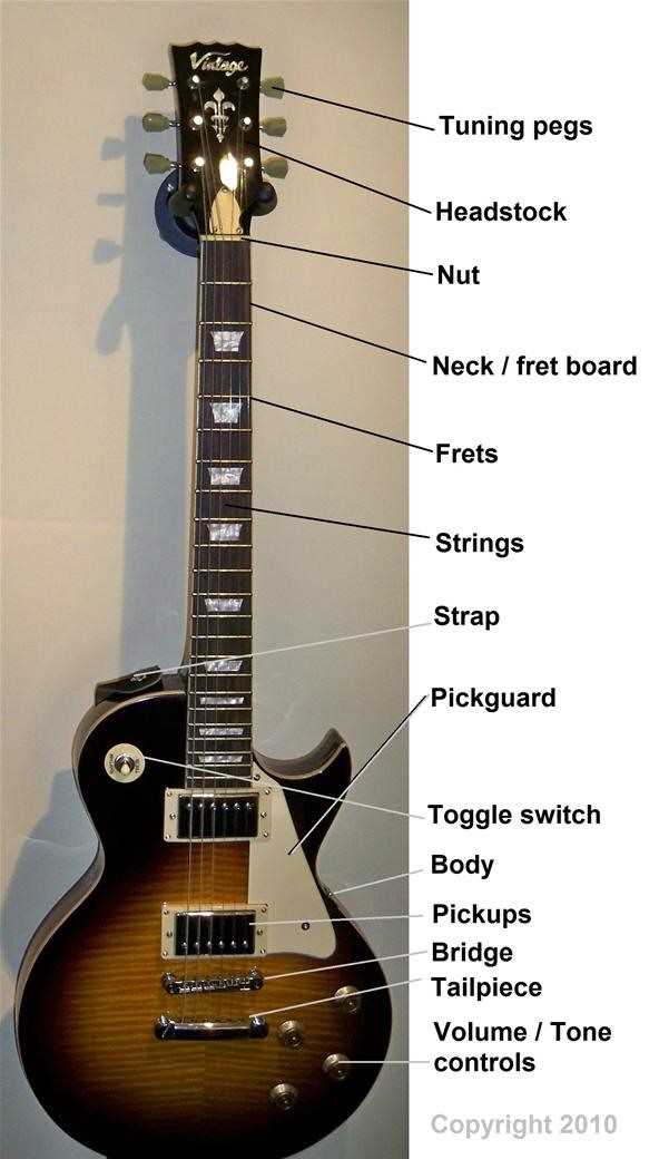 parts of the acoustic guitar diagram