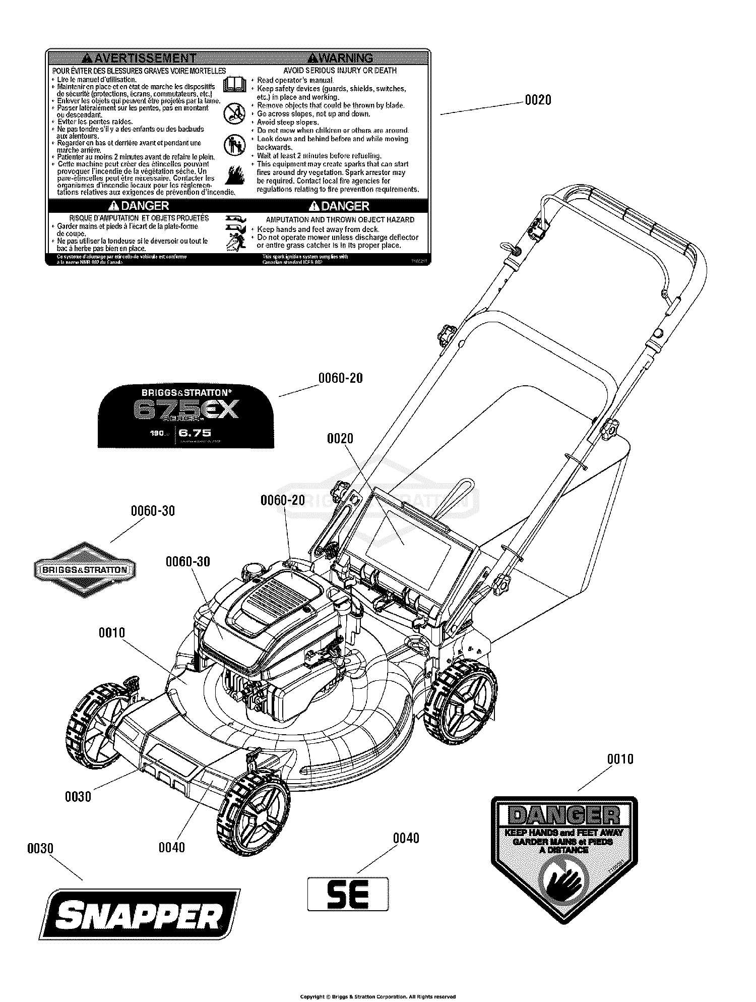 snapper self propelled parts diagram