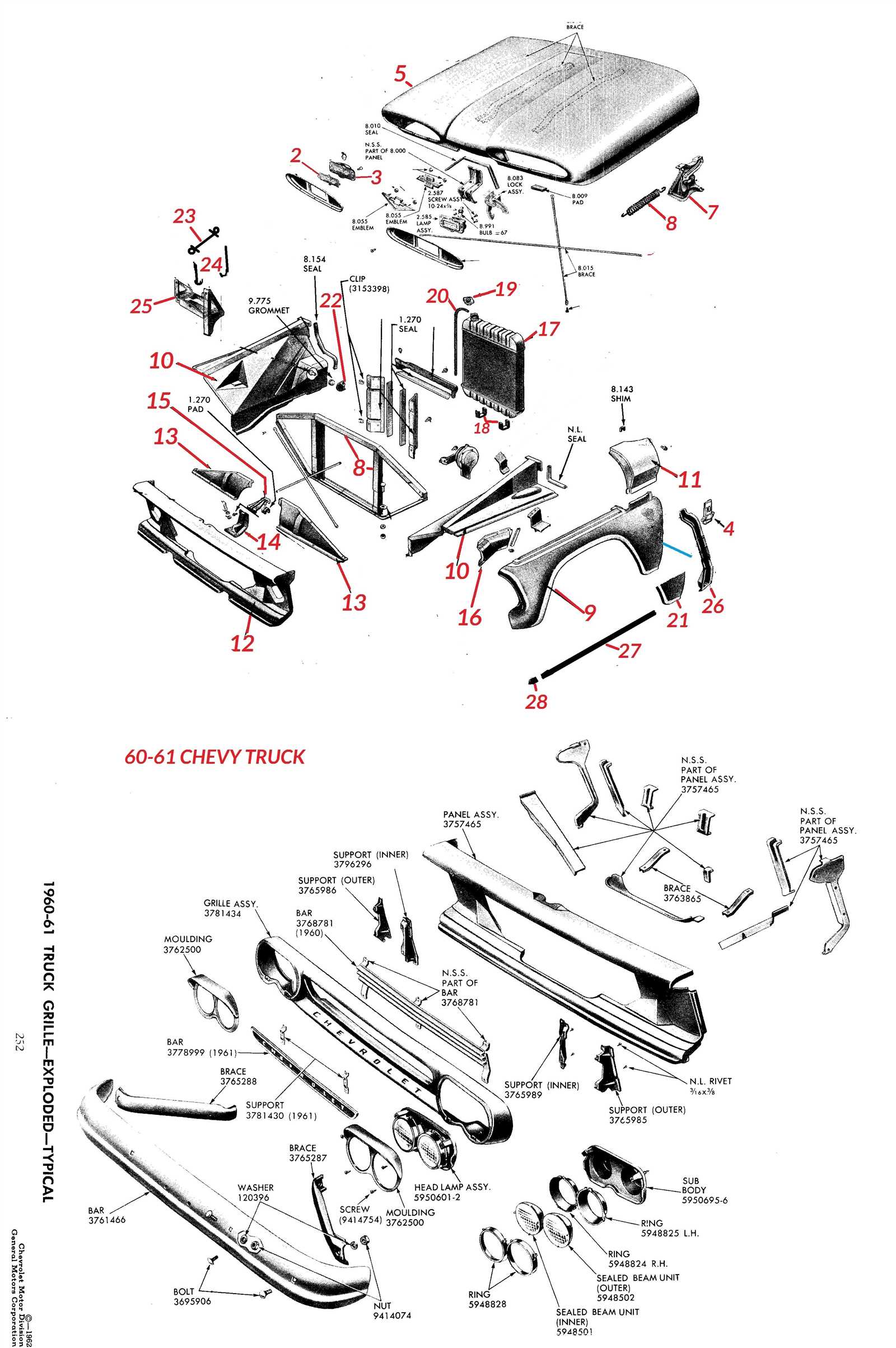 truck front end parts diagram