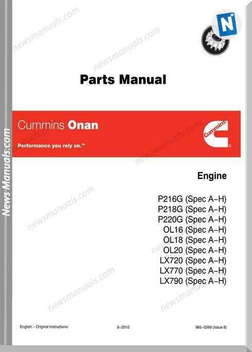 onan p216g parts diagram