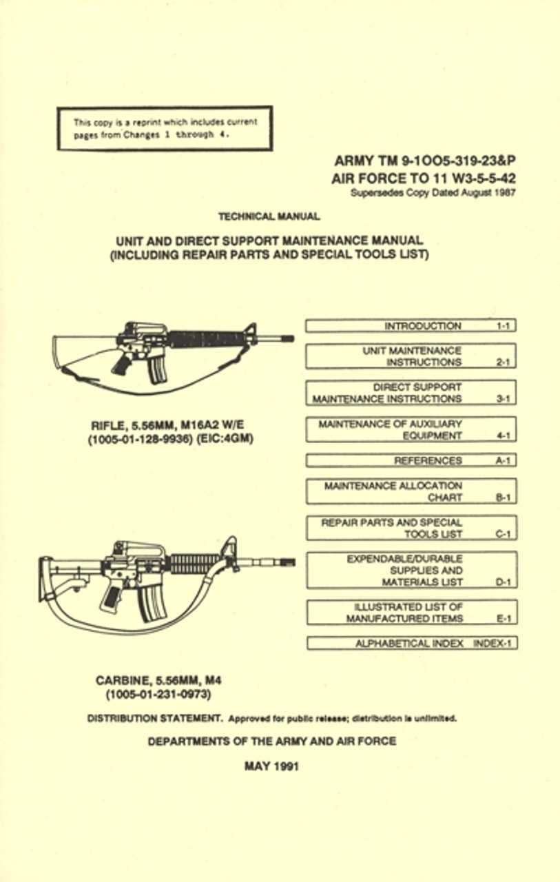 m4 carbine parts diagram