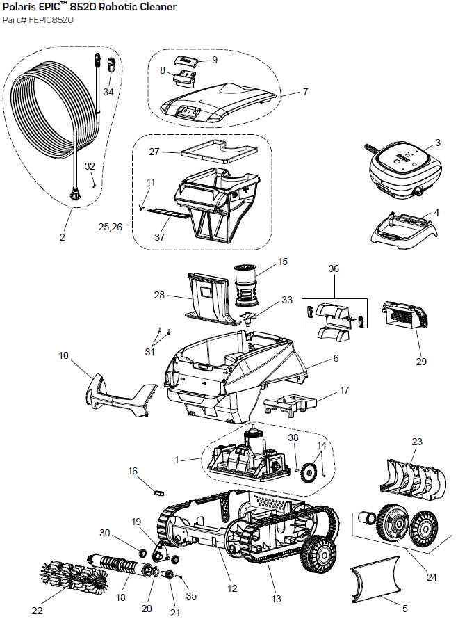 polaris 280 pool cleaner parts diagram