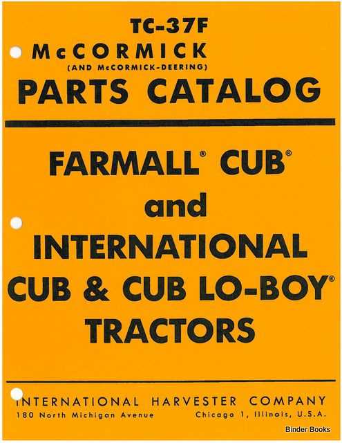 farmall cub parts diagram