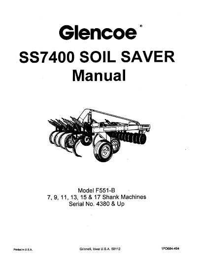 glencoe soil saver parts diagram