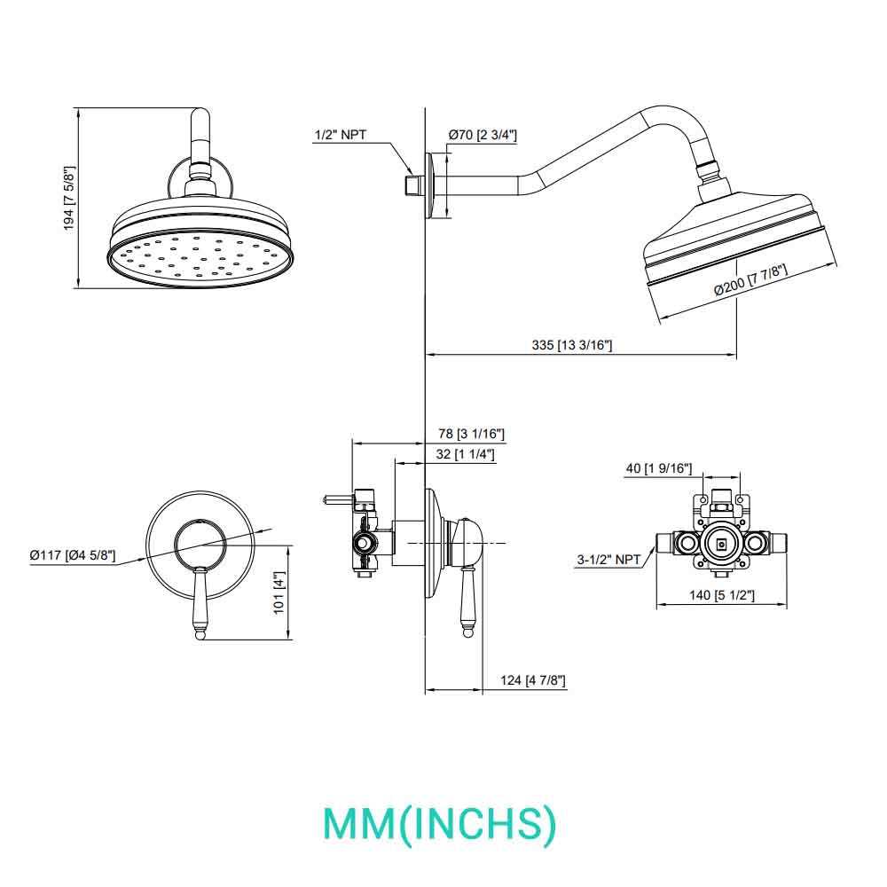 shower head parts diagram