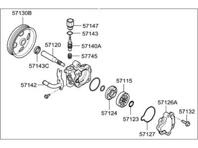 power steering pump parts diagram