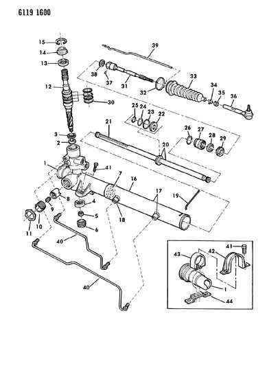 trw steering box parts diagram