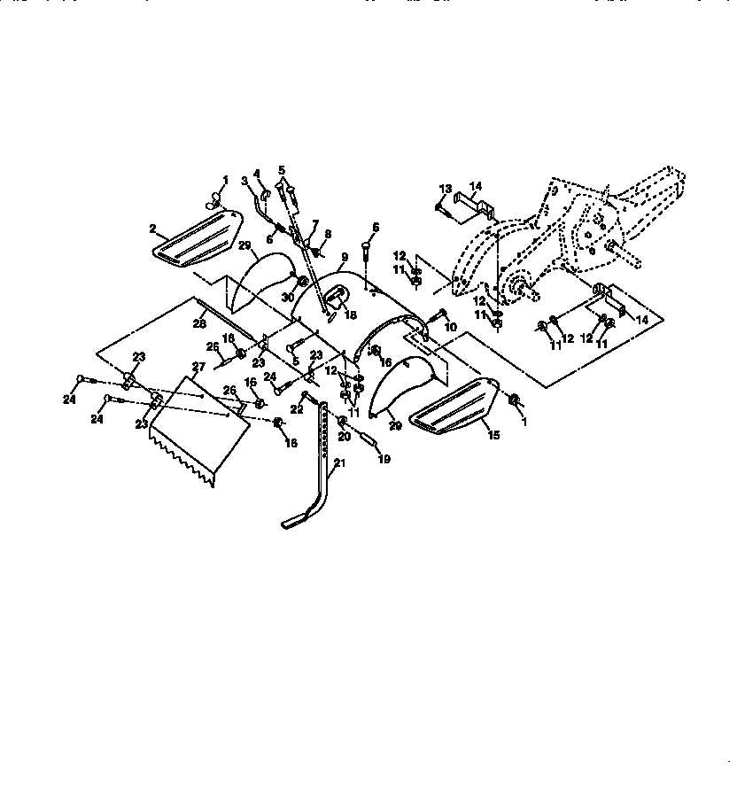 craftsman rear tine tiller parts diagram