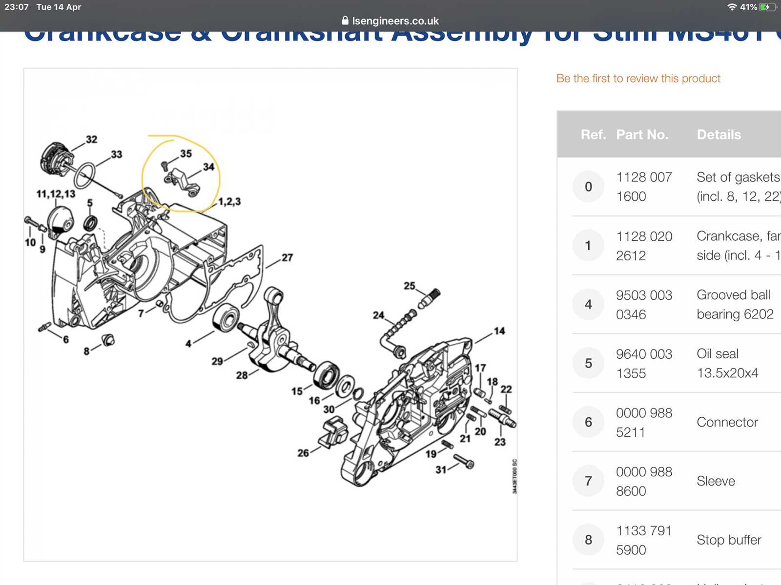 stihl ms461 parts diagram