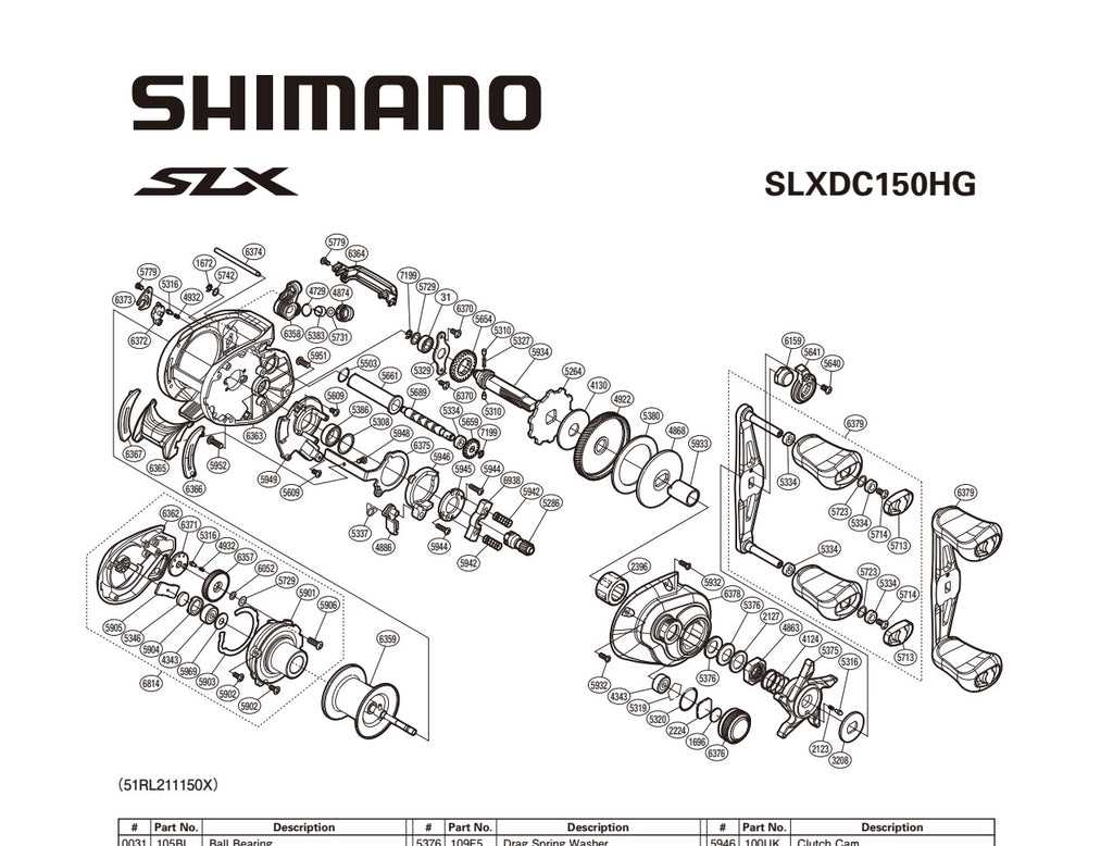 shimano slx dc parts diagram