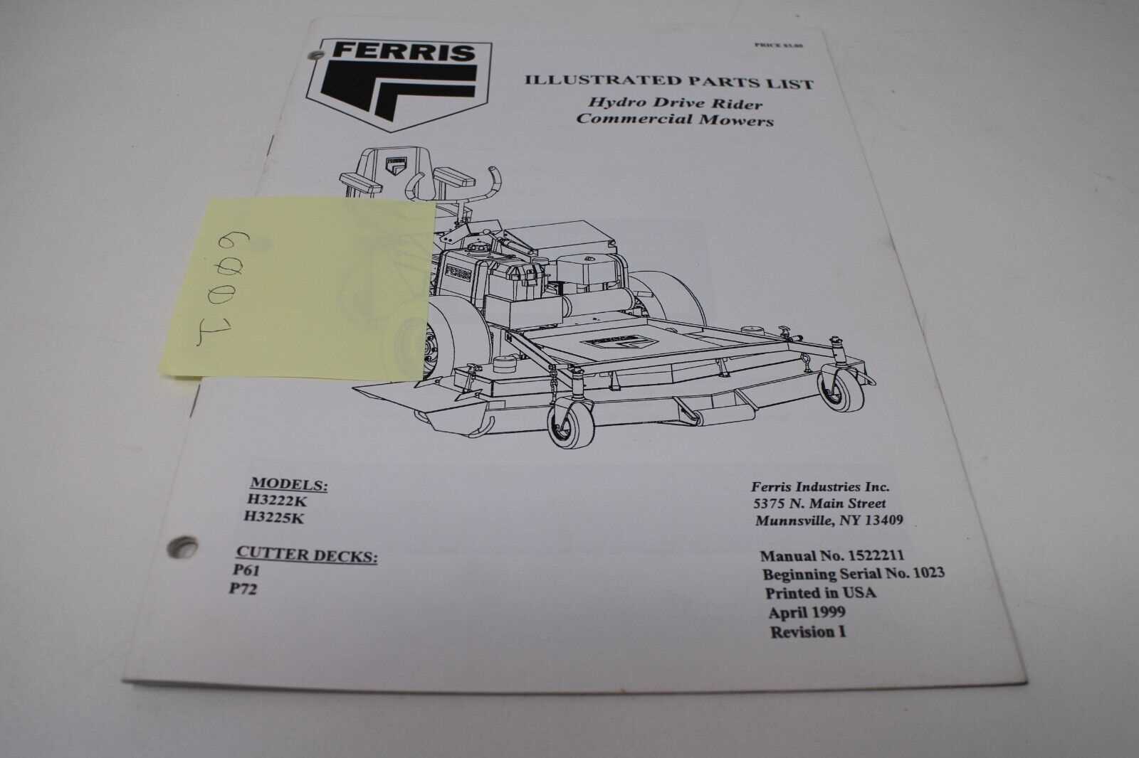 ferris parts diagram