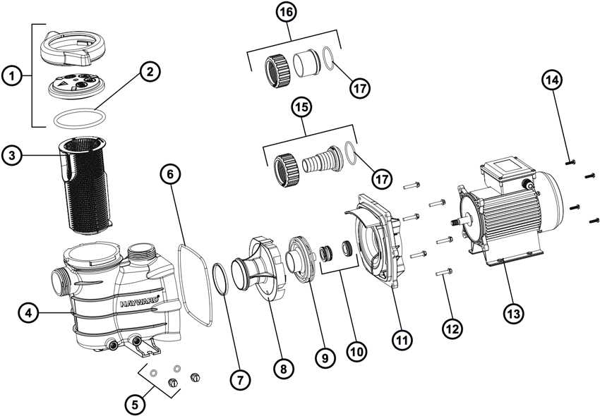 hayward super pump parts diagram