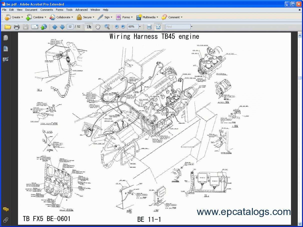 nissan forklift parts diagram