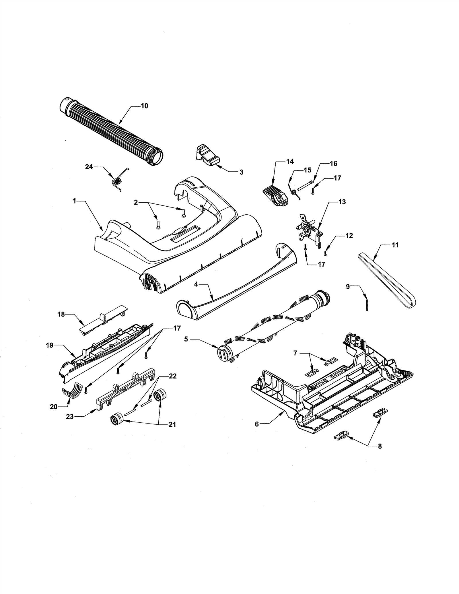 kenmore intuition vacuum parts diagram