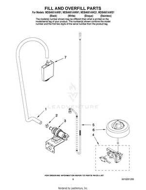 kenmore ultra wash dishwasher model 665 parts diagram